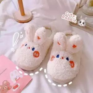 슬리퍼 토끼 라탄 사무실 발편한 거실 실내화 귀여운 거실화 슬리퍼 겨울 예쁜 캐릭터