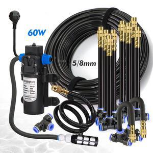 정원 8MM PE 호스 분무기 베란다 60W 범용 20CM 식물 자체 펌프 키트 프라이밍