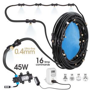 45W 펌프 4MM 자동 타이밍 급수 키트 관개 12 시스템 21M 냉각 18 정원 야외