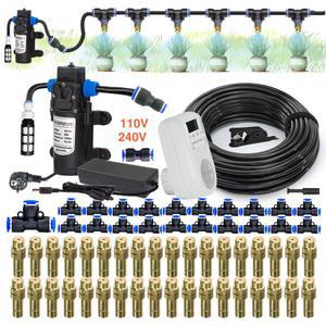 정원 8MM PE 호스 60W 키트 펌프 분무기 자체 황동 전망대 프라이밍 식물을위한