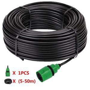 50M DIY 7MM PVC 정원 관개 가능한 펀치 파이프 도저 호스 급수 도구와 조정
