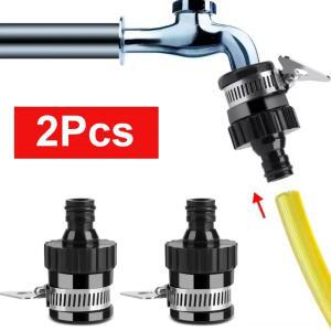 2PCS 내구성 범용 수도꼭지 어댑터 정원 관개에 세차 연결 빠른 호스 플라스틱 피팅