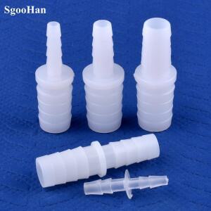 200PCS 12MM 9MM 흰색 PE 수족관 탱크 커넥터 펌프 파고다 공기 직접 감소