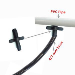 50PCS 7MM 분배기 어댑터 커넥터 PVC 바브 관개 스레드 호스 피팅 6MM 정원