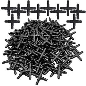 튜브 호스용 크로스 커넥터 방향 관개 어댑터 드립 7MM 10 100PCS 가시 인치