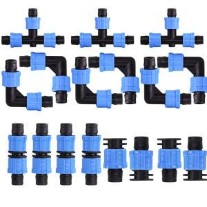 20PCS 16MM 팔꿈치 엔드 플러그가있는 농업 커넥터 정원 절약 스레드 물방울 관개