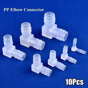 10PCS PP 플라스틱 팔꿈치 커넥터 파고다 피팅 탱크 90도 20MM 투명 수족관