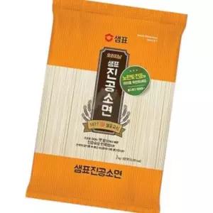 WL 샘표 진공소면 3kg X 2개 대용량 업소용 식당용식자재 비빔국수 소면국수 골뱅이소면