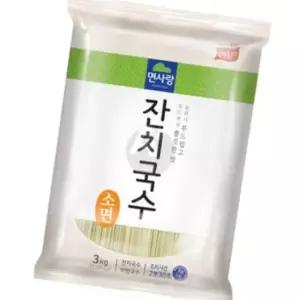 WL 면사랑 잔치국수 소면 3kg X 2개 대용량 업소용 식당용식자재 비빔국수면 소면레시피