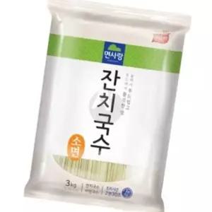 WL 면사랑 잔치국수 소면 3kg X 2개 대용량 업소용 식당용식자재 비빔국수면 소면레시피