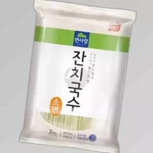 면사랑 잔치국수 소면 3kg 대용량 골뱅이소면 식당용식자재 업소용 면요리 소면레시피 소면국수 비빔국수면