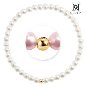 [골드앤] 14K 미카엘 진주 팔찌 3mm/4mm 1+1