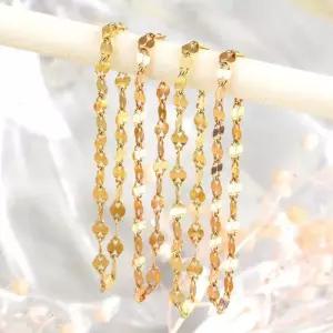 [골드퀸즈] 14K 1.5mm 트윙클 체인 반지 2개