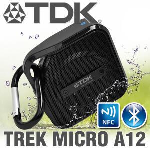 TDK A12 무선 아웃도어 블루투스 스피커/TWS기능/NFC/생활방수,방진기능/AUX단자 전용 파우치