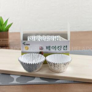 일성 베이킹컵 50mm/원형 은박컵 춘장 머핀컵 알루미늄 제과용 반찬 배달 포장