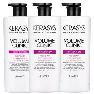케라시스 샴푸 대용량 린스 750ml 3개 데미지 두피 클리닉 쿨링 손상모