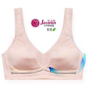[비너스자스민][비너스 자스민] 쿨 인견 노와이어 홑겹 무빙 메쉬 풀컵 레이스 브라 jbr2128
