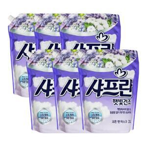 엘지 샤프란 섬유유연제 햇빛건조 코튼앤 머스크 2L x 6개