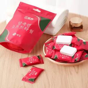 순면 압축 타올 20세트/수건 여행 캠핑 판촉물 일회용