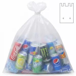 블레스팩 재활용 비닐봉투 250L 투명 대용량 100x150 (50매) 손잡이 펀칭