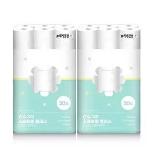 [잘풀리는집]순수3겹 소프트필플러스 화장지 25M x 30롤 x 2팩