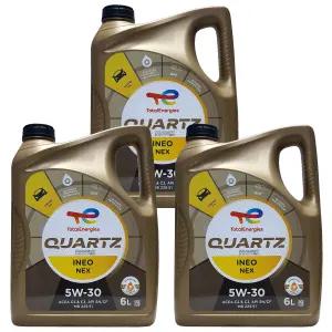 토탈 쿼츠 이네오 넥스 5W30 6L x 3개 1박스 18L 가솔린 디젤 겸용 100% 합성 엔진오일