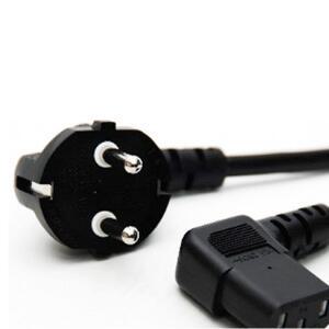 티테크 국산 ㄱ자형 꺾임 전원 파워 케이블 2M AC 220V 10A 꺽임 PC전원코드 0.75mm x 3C 전원(AC) 국내생