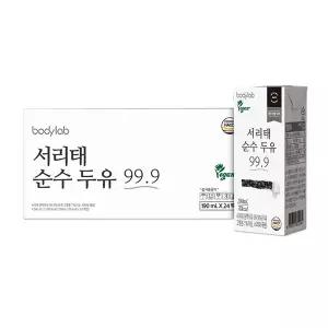 바디랩 서리태 순수두유 99.9, 190ml, 24팩, 1박스