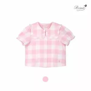 [보리보리/페리미츠]핑크체크 블라우스(P2522B370_10)