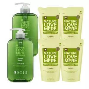 네이쳐러브메레 젖병세정제 액상 용기 650ml 2개+액상 리필 4팩