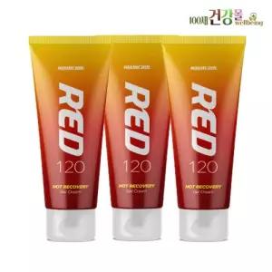 아쿠아쿨 핫레드 120ml x3 온찜질 크림 스포츠 리커버리젤