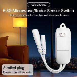 AC110V 240V 스마트 조명 핸드 스캔 플러그 LED 레이더 와이어링 스위치 센서 T5 T8 조명 튜브 자동