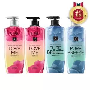 엘라스틴 퍼퓸  샴푸 600ml X 2개 + 컨디셔너 600ml (러브미/퓨어브리즈)