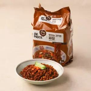 5K프라이스 맛있는건면 짜장 97.1g*4개