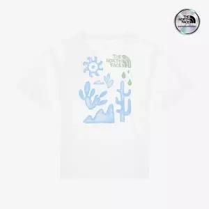 [노스페이스] [노스페이스키즈 공식] NT7UR05S 키즈 네이쳐글로우 반팔 라운드 티_OFF WHITE
