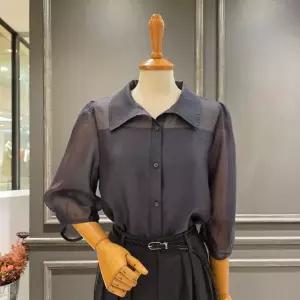 [대구백화점] [아니베에프]시스루 카라 블라우스(A58WBL510)