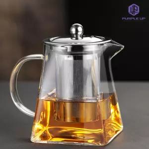 퍼플제로 차우리는주전자 유리숙우 유리티팟 녹차 홍차 우리기 550ML
