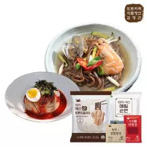 김영근명인의 도토리칼국수 8봉+메밀순면 8봉 (총 16봉+장국8개+비빔장 8개)