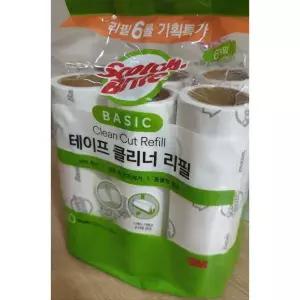 3M 스카치브라이트 돌돌이 베이직 테이프 클리너 대형 리필 6입 롤크리너