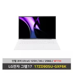 LG전자 그램17 노트북 17ZD90SU-GXF6K Ultra5 SSD256G+8G+Win11설치 무선마우스+마우스패드 - KW