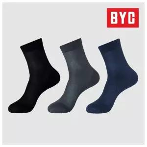 BYC 남성 무지 망사조직 중목양말 여름양말 10매 SMS6237