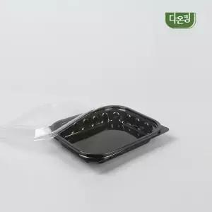 PET반찬포장용기 JH신203 검정 600개 SET 샐러드 도시락찬 배달 포장용기