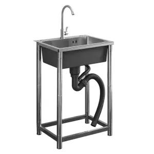 소형 간이 싱크대 개수대 스테인리스 미니세탁대 원룸 수전 설치 사무실 다용도