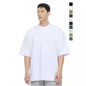 바이젝 퍼펙트 특양면 오버핏 숄더 2중절개 무지 반팔 티셔츠_10Color 2002192