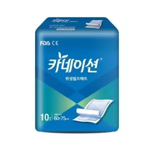 카네이션 위생매트 10팩 (100개) 안심 펄프 깔개매트 성인기저귀