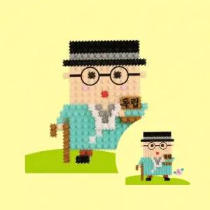 김구 역사 인물 입체 끼우기 블록 만들기 독립 운동 학습 호국보훈 미술 교구 인형
