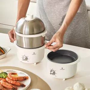 디온리 올스텐 논스틱코팅 2단 계란찜기 30분 타이머 고구마 NBE521S 논스틱코팅 가열판 본체손잡이