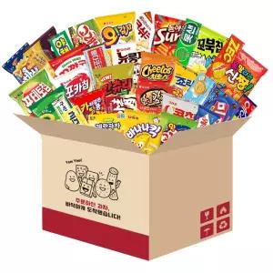 과자랜덤박스 40p 스낵 비스켓 으로만 구성 / 간식 과자세트 선물세트 어린이날 행사