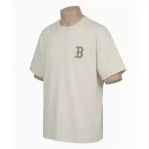 MLB 클래식 모노그램 빅럭스 오버핏 반팔 티셔츠 BOS Cream