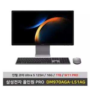 삼성전자 올인원 PRO DM970AGA-L51AG 울트라5 SSD1TB교체/16G/Win11 Pro설치 일체형PC - KW